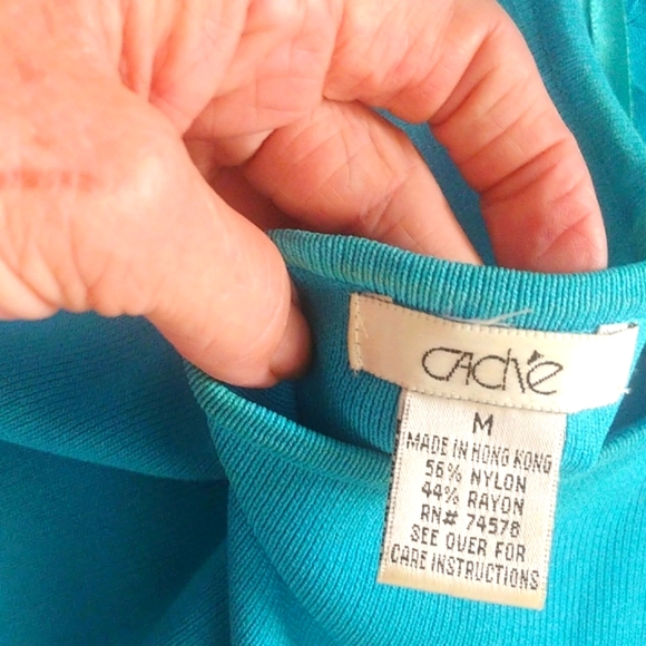 Cache Blue Embellished Halter Tank Top - Picture 2 of 11